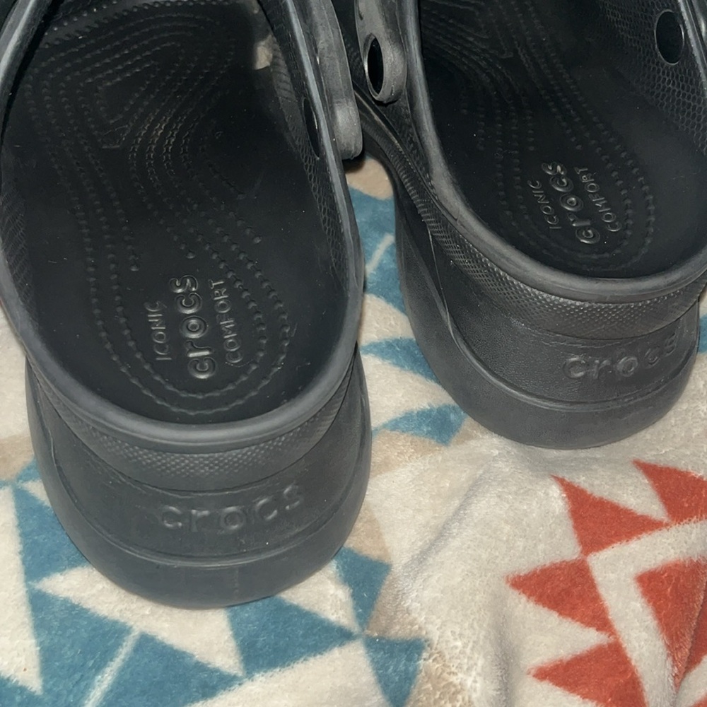 Crocs Classic Black Clogs Platform - image 3